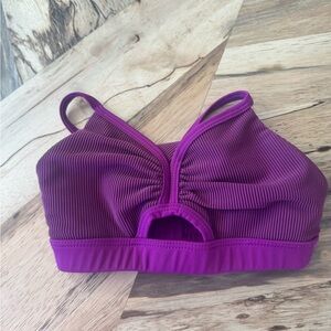 Tiger Friday-Celebrity Bra - Mulberry Purple Ribbed dance Bra